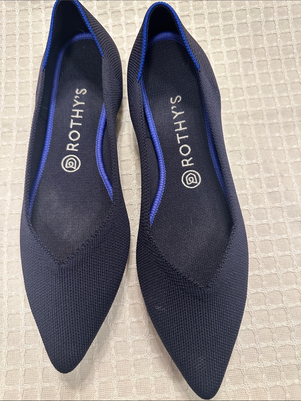 Rothy's Navy Pointed Toe Flats